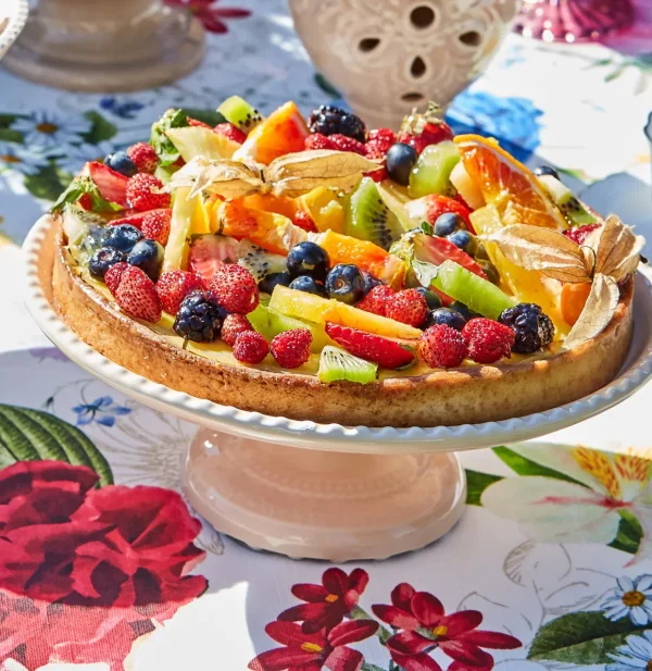 Alzata per dolci in porcellana lavorata a mano disponibile in 3 colorirnrn 