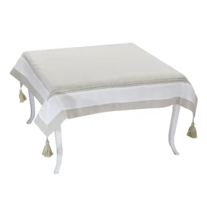 CENTROTAVOLA ORLO A GIORNO E BALZA IN LINO DISPONIBILE IN 3 COLORI