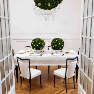 CENTROTAVOLA ORLO A GIORNO E BALZA IN LINO DISPONIBILE IN 3 COLORI