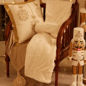 Coperta coral con retro in pelliccia