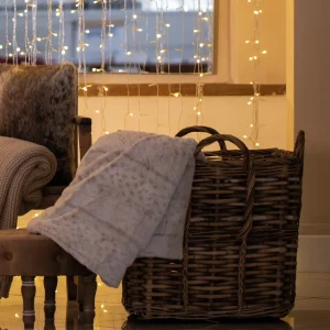 Coperta in pelliccia lapin con retro in velluto