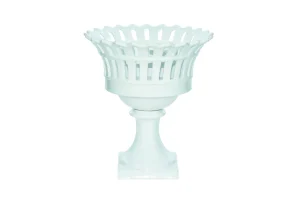 Coppa decorativa in porcellana traforata disponibile in 2 misure