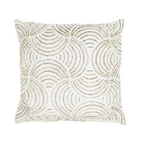 Copricuscino in velluto con ZiP lavorati con ricami e perline in diverse varianti.