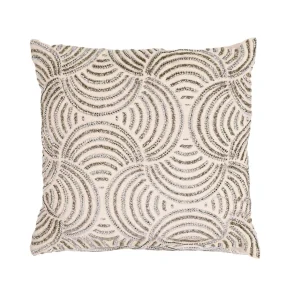 Copricuscino in velluto con ZiP lavorati con ricami e perline in diverse varianti.