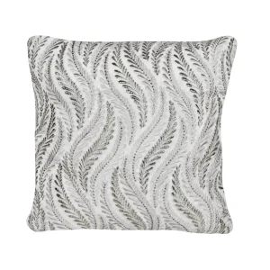 Copricuscino in velluto con mimose.