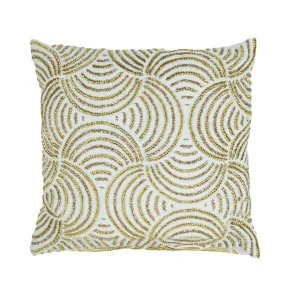 Copricuscino in velluto con ZiP lavorati con ricami e perline in diverse varianti.