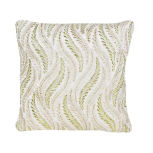 Copricuscino in velluto con mimose.