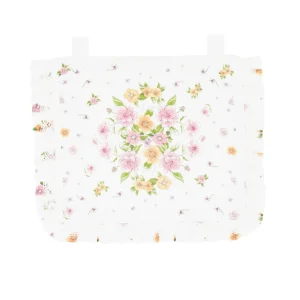 COPRIFORNO LINO E COTONE CON STAMPE FLOREALI E PIZZO