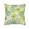 CUSCINO ARREDO IN LINO E COTONE CON STAMPA STILE GIUNGLA