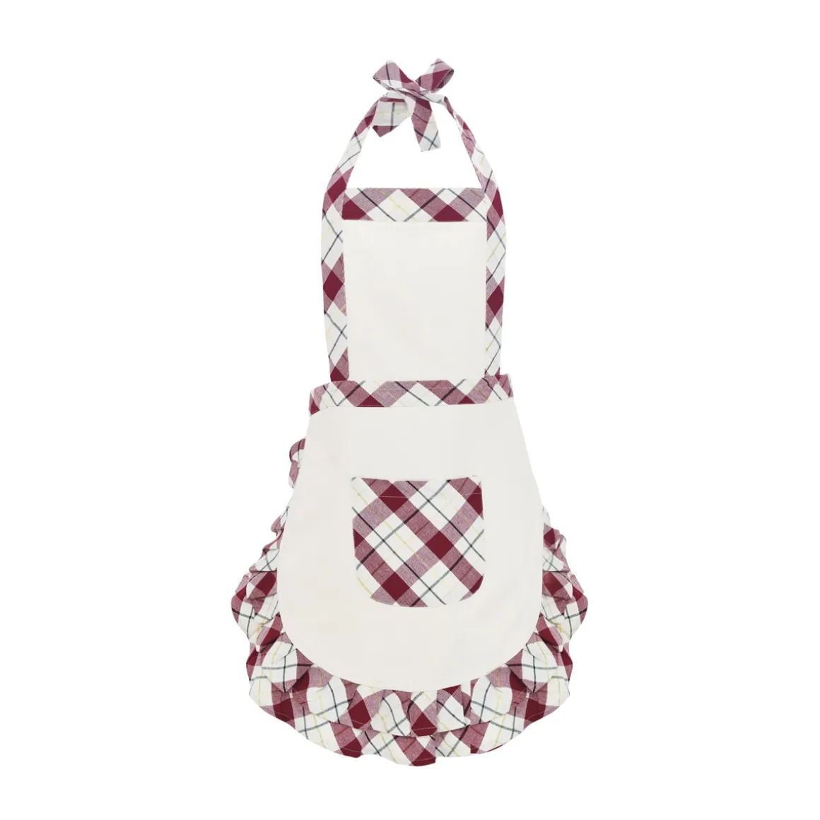 grembiule_con_pattina_con_0.webp Grembiule con pattina con doppio bordo applicato a quadri e filo lurex oro