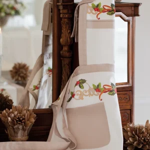 Grembiule in cotone new panama con stampa digitale piazzata