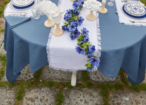 NUOVO CENTROTAVOLA ST.TROPEZu00a0 IN PURO LINOu00a0 CON PIEGA ,DISPONIBILE IN 6 NUOVI COLORI