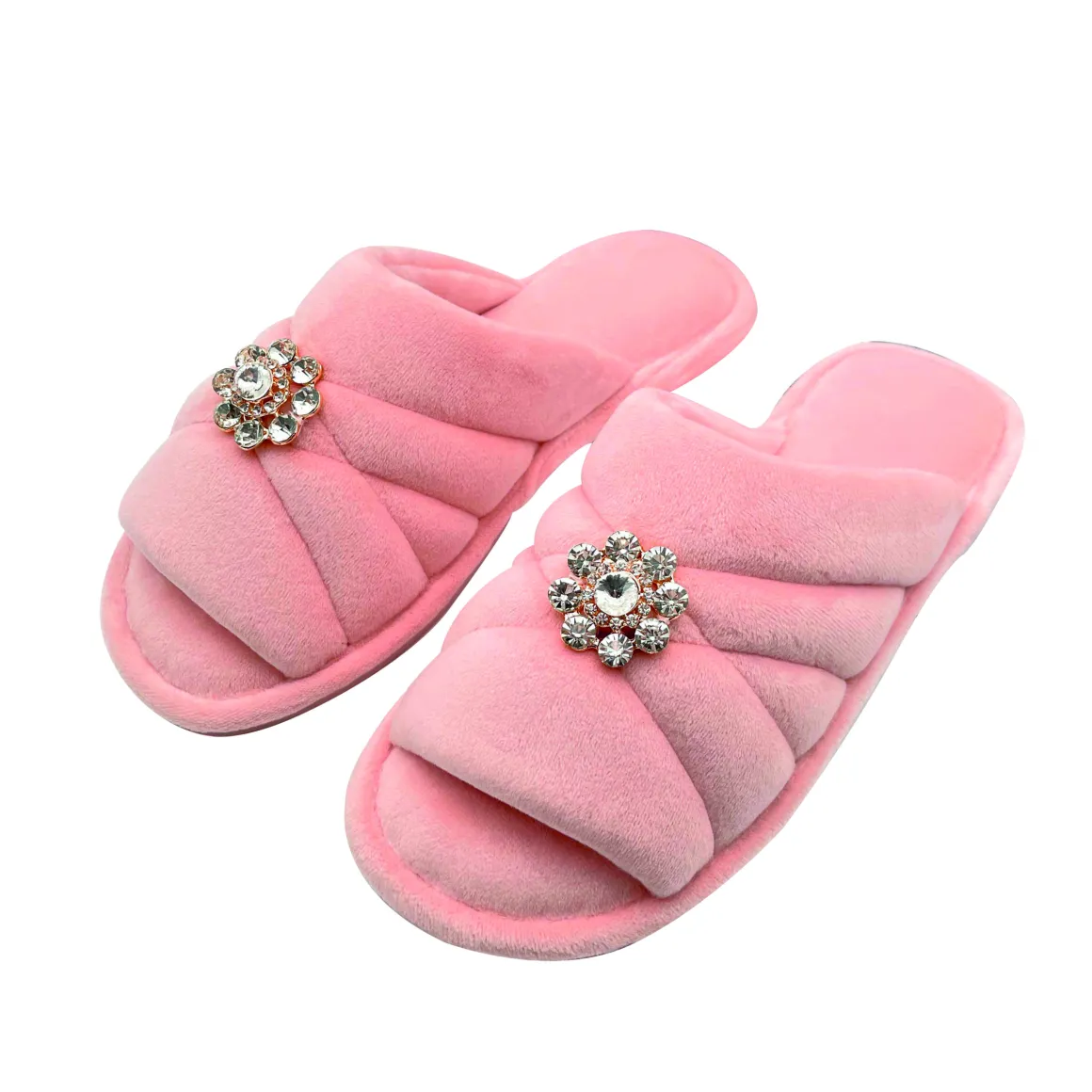 pantofole_donna_antiscivo_0-15.webp Pantofole donna antiscivolo in pelliccia con pietre a forma di fiore, disponibile in diverse misure e colori.