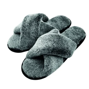 Pantofole donna antiscivolo con intreccio, disponibili in diversi colori e taglie.