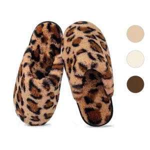 Pantofole donna antiscivolo con design animalesco applicato, disponibile in diversi colori e misure.
