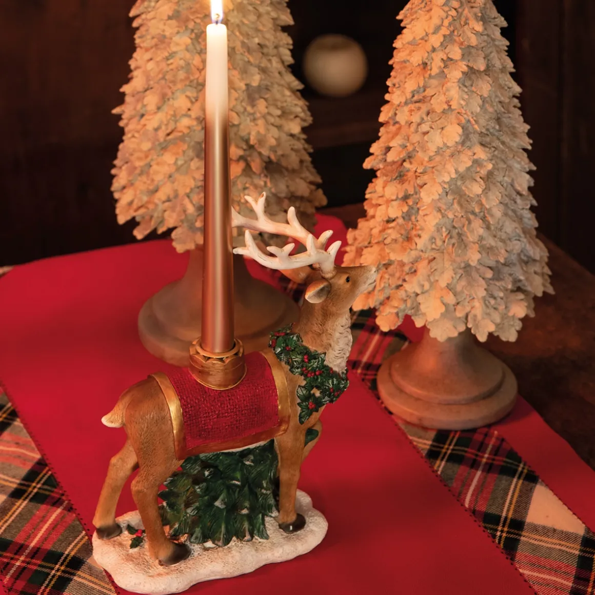renna_portacandela_decora_1.webp Renna Portacandela decorata mano