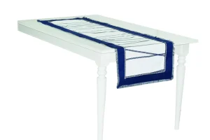 RUNNER ZANTE PANAMA FIAMMATA CON STAMPA A CORDA E PASSAMANERIA LAVORATA A MANO