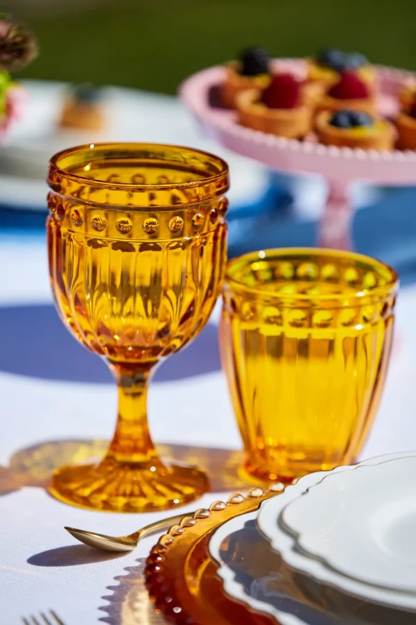 Set 2 Bicchieri motivo in rilievo