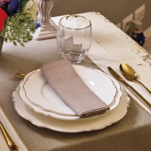 Set 2 bicchieri vetro profilo oro