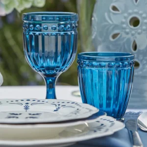 Set 2 Calici motivo in rilievo