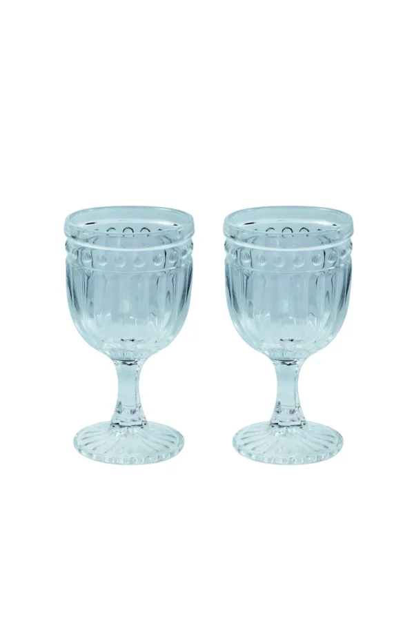 Set 2 Calici motivo in rilievo