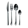 Set 4 pezzi posate in acciaio inox con finitura argento