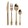 Set 4 pezzi posate in acciaio inox con finitura rosa opaco