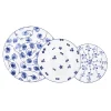 Set 6 pz piattiu00a0 Clare con dipinto floreale contemporaneo.
