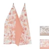Set 2 strofinacci in lino e cotone con stampa floreale