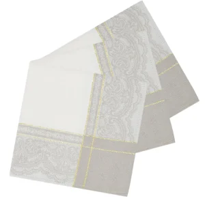 Set 6 tovaglioli con filato lurex disponibile in 2 varianti colore