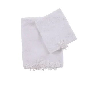 Set asciugamani 100% cotone per il bagno in 2 varianti di colore