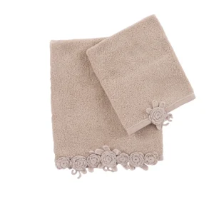 Set asciugamani 100% cotone per il bagno in 2 varianti di colore