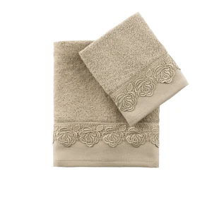 Set asciugamani 100% cotone per il bagno in 2 varianti di colore