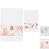 Set asciugamani 1+1 in cotone con stampa floreale
