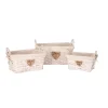 Set di 3 cesti vimini forma rettangolarernrn23x16x16 / 27x20x18 / 32x25x21