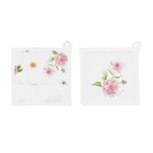 SET PRESINE LINO E COTONE CON STAMPE FLOREALI E PIZZO