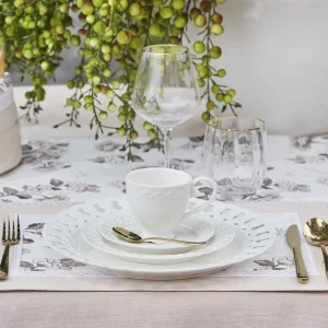 Set 3pz dessert/thu00e8 in porcellana disponibile in 3 colori