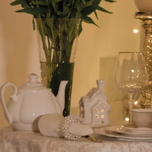 Set 4pz legatovagliolo con perle