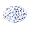 Set 2pz piatti da portata/vassoi ovali Clare con dipinto floreale contemporaneo