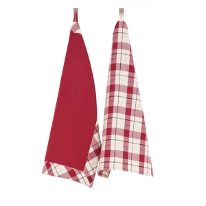 Set 2pz strofinacci a quadri