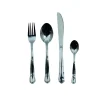 Set 8u00a0 pezzi posate in acciaio inox con finitura argento
