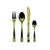 Set 8u00a0 pezzi posate in acciaio inox oro lucidornrn 