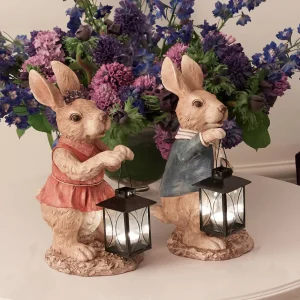 Statuina decorativa coniglietto disponibile in versione boy