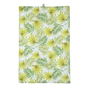 STROFINACCIO IN LINO E COTONE CON STAMPA STILE GIUNGLA