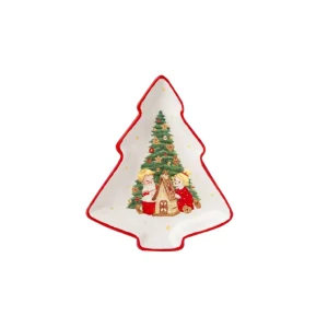Svuotatasche decorativi a forma di stella, cuore e albero design retru00f2 christmas, in ceramica.