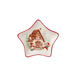 Svuotatasche decorativi a forma di stella, cuore e albero design retru00f2 christmas, in ceramica.
