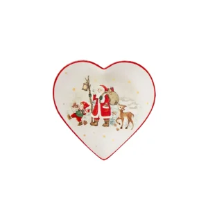 Svuotatasche decorativi a forma di stella, cuore e albero design retru00f2 christmas, in ceramica.