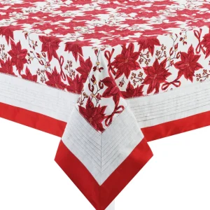 Tovaglia in panama fiammata stampata con doppio bordo