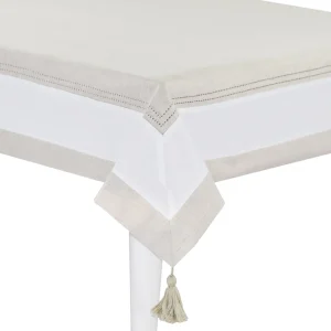 TOVAGLIA ORLO A GIORNO E BALZA IN LINO DISPONIBILE IN 3 COLORI