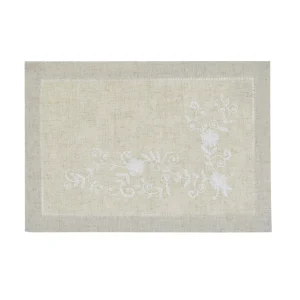 Tovaglietta con ricamo orlo a giorno disponibile in 2 varianti di colore